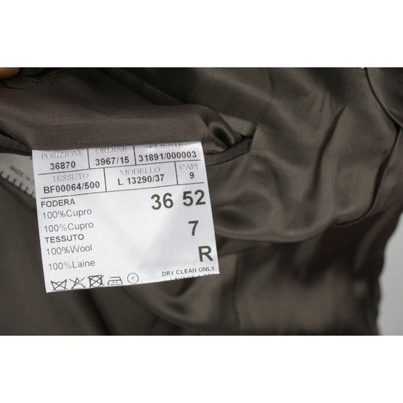 Canali 1934 Silver Label CURRENT Brown Microplaid Wool 2Pc Suit Jacket Pant 42R - Picture 9 of 11